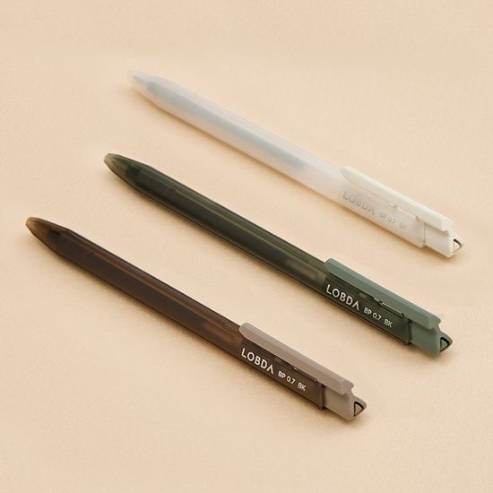 [롭다] 유성볼펜 3색세트(블랙잉크)/0.7mm
