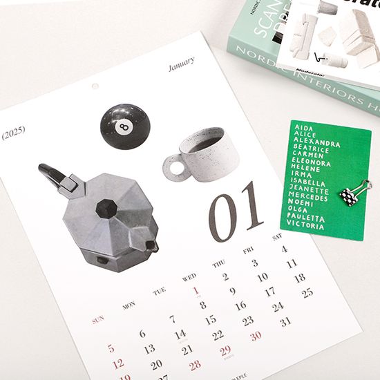 2025 모데라토 벽걸이 캘린더