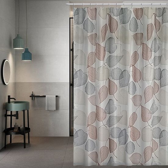 코모도 리프 욕실 방수 안티곰팡이 샤워 커튼 가림막