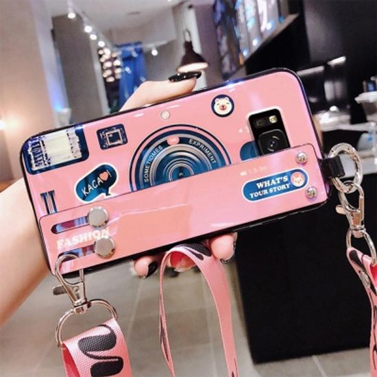 갤럭시S9/S9플러스/카메라 스트랩 유광 실리콘 케이스