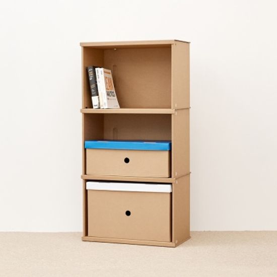 종이 책장 ㅁㅁㅂㅂ 3단(가로54)