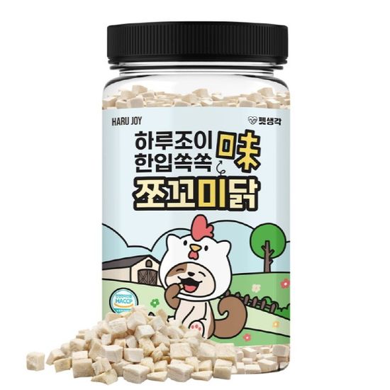 펫생각 한입쏙쏙 강아지 동결건조 간식 치킨 트릿