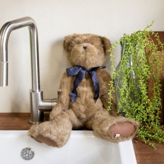 블루 리본 테디베어 곰인형 애착인형 빈티지 소품 귀