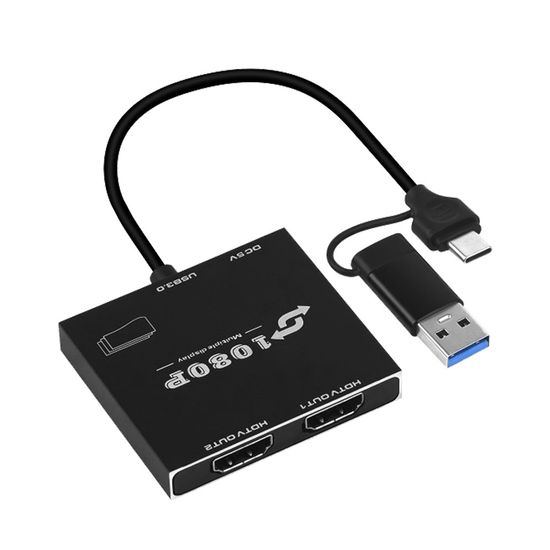 C타입 to HDMI 어댑터 변환기 / 듀얼 영상출력 Dual