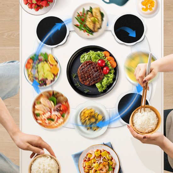 코스 요리 중식당 뷔페 식탁 회전 원형 테이블 회전판