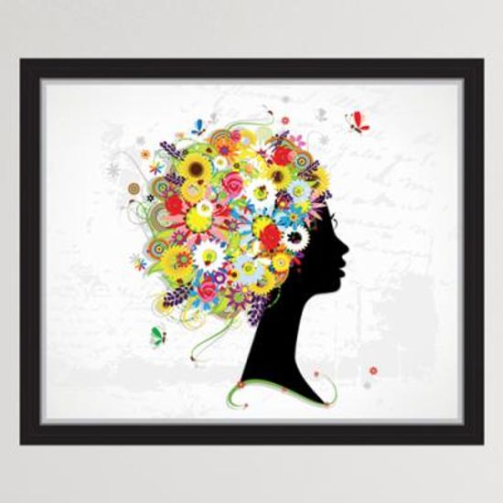 cy762-여자의꽃향기머릿결_창문그림액자(중형)