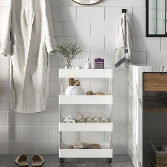 벨르앙쥬 키친 카트 3/4단 주방 트롤리 웨건