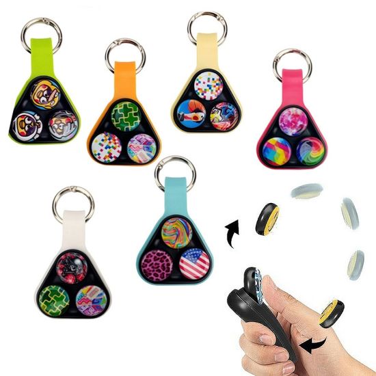 마그네틱 트라이앵글 팝퍽 피젯 스피너 핑거토이 키링