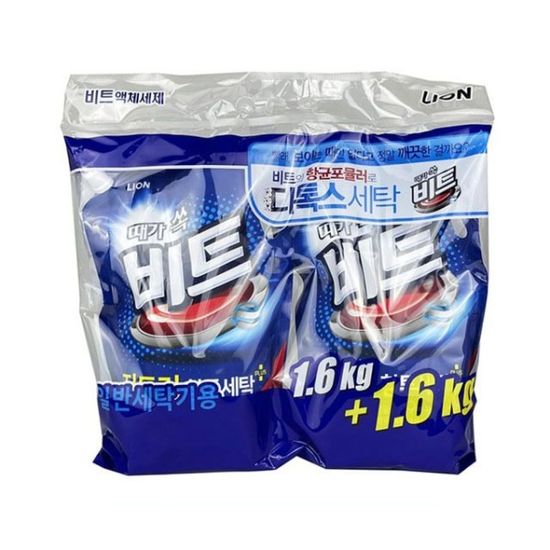 액체세제 1.6kg 2p 일반용 액상 세탁세제[WA05AD6]