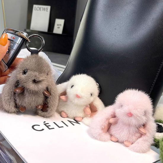 보송 밍크 토끼 인형 키링 미니인형 열쇠고리 백참