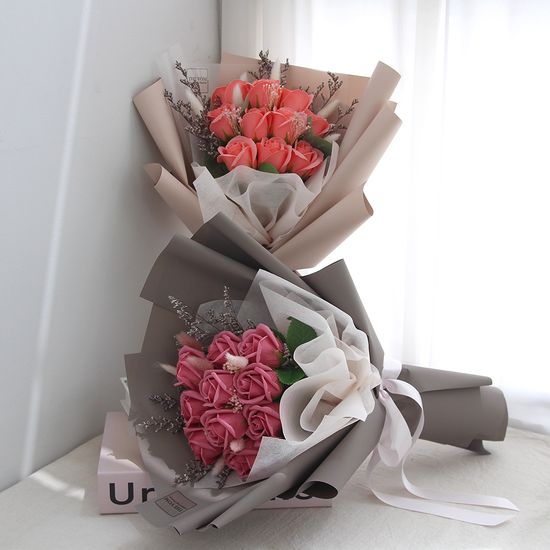 비누꽃다발 10송이 로즈데이 성년의날 졸업식꽃다발