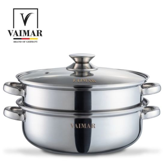 [바이마르] 엔틱 스테인레스 2단 찜솥 28cm