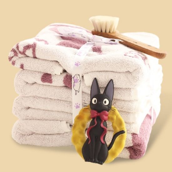 [특가] 냥이 일러스트 호텔 세면수건 4장세트