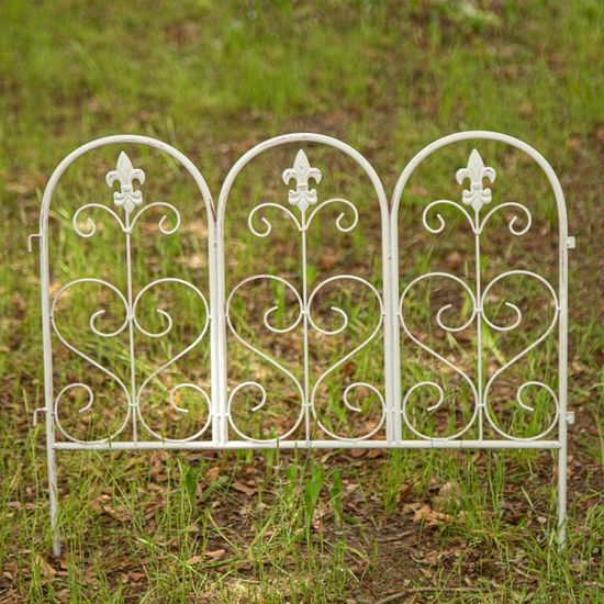 빈티지 양철 울타리 3P(화이트)