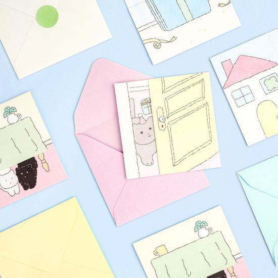 [대시앤도트] 빼꼼냥 메세지 카드 