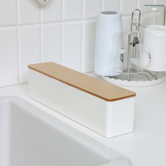 우드 뚜껑 젓가락 수저통