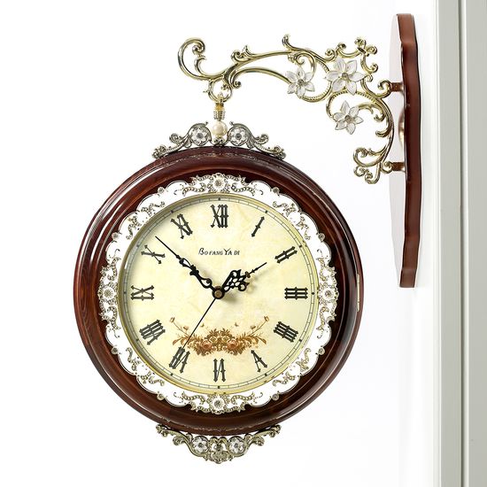 [월데코]원목 양면 벽시계