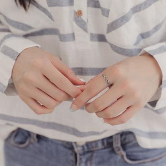 제이로렌 03R0534 엔틱크로스 십자가 실버 묵주반지