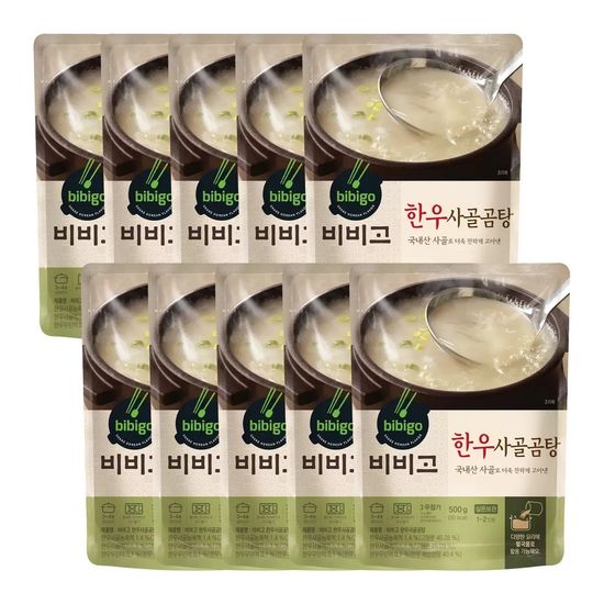 CJ 비비고 한우사골곰탕 500g x 10