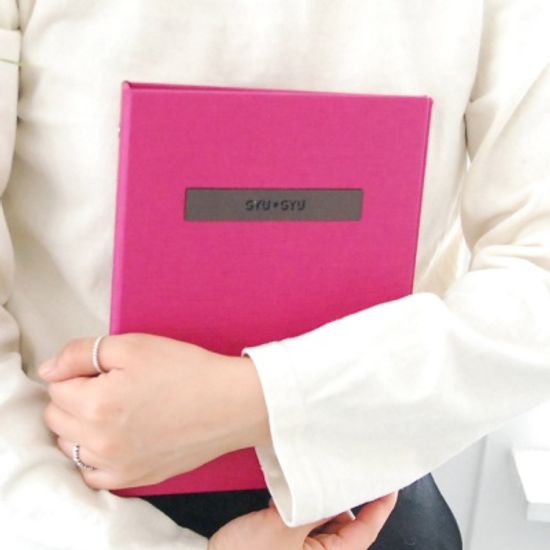 프리미엄 이니셜 초음파앨범(임신다이어리)-핫핑크