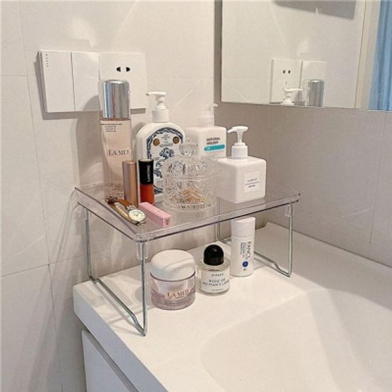 클리어 아크릴 접이식 베드트레이 다용도선반