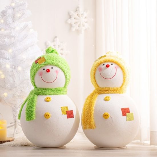 뽀송한 털모자 눈사람 (60cm 노랑)