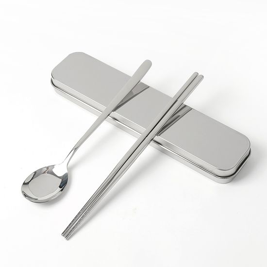 키친포어 스텐 휴대용 수저세트 수저통