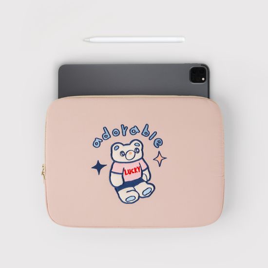 자수 노트북파우치_어도러블 테디베어 (11/13/15인치)