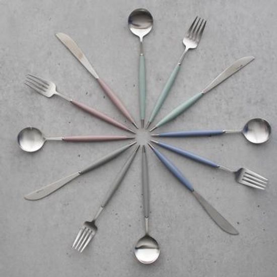 (파스텔실버) 커트러리 스푼,포크,나이프 - 4color