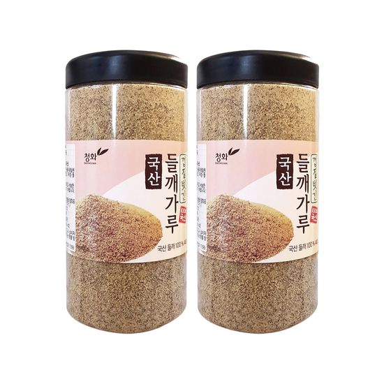 청화농산 껍질벗긴 국산 들깨가루 400g x 2