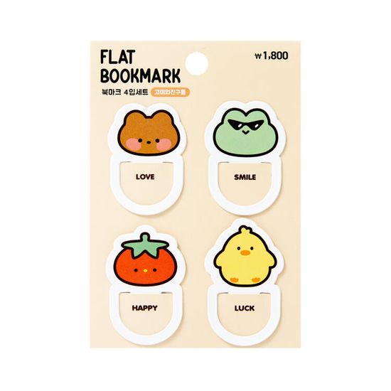 아트박스 플랫 북마크 고미와친구들