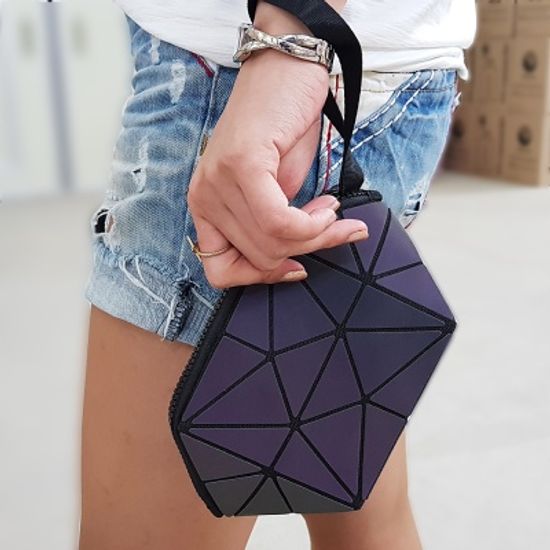 프리즘 육각파우치 미니 클러치 화장품 파우치