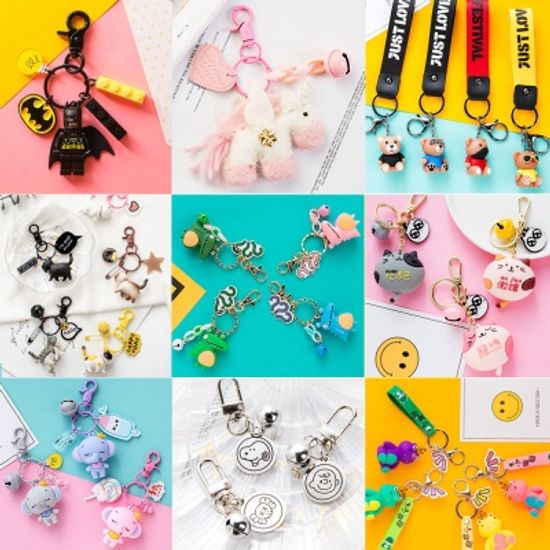 캐릭터 인형 키링/열쇠고리 플라워/페코/강아지/고양