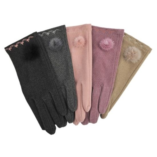 플라우나 고급 밍크방울 가을겨울 여성장갑 운전장갑