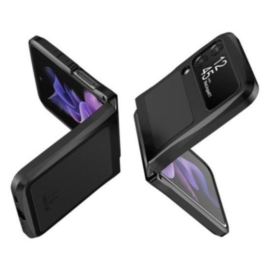 갤럭시Z플립3 심플 슬림핏 메탈릭 하드 휴대폰 케이스