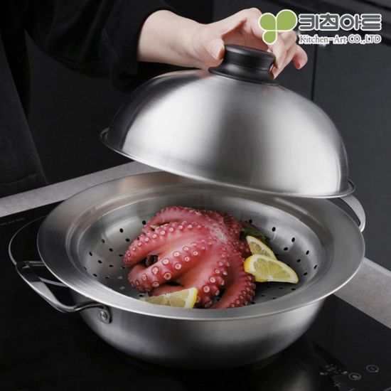 스텐찜기 스티머 찜기 돔뚜껑 찜판 세트