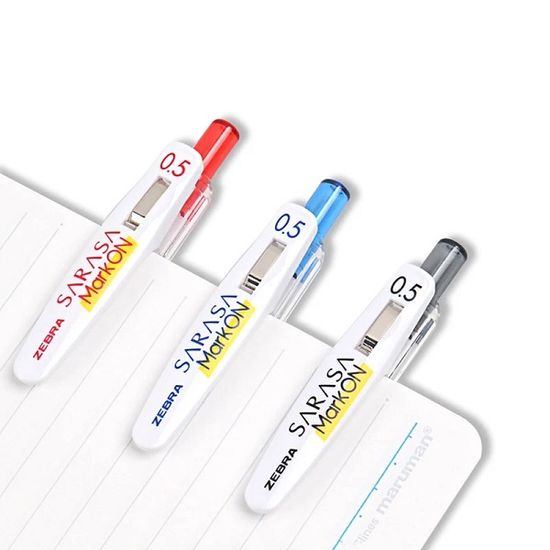제브라 0.5 속건성 중성펜 사라사 마크온 JJ77 1자루