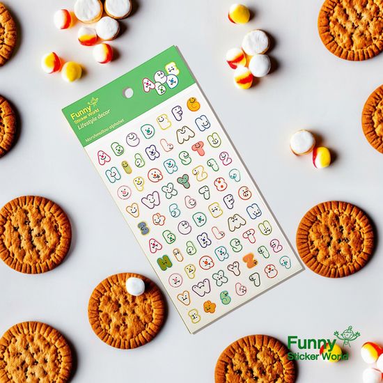 퍼니스티커 L405 마시멜로 알파벳 에폭시