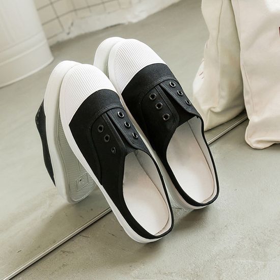 끈없는 뮬 스니커즈 편리한 착용감의 여성용 슬리퍼