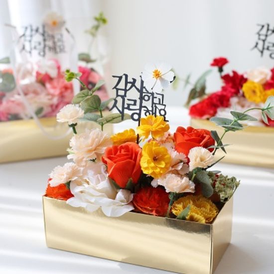 샤인 카네이션 비누꽃 가든 플라워박스