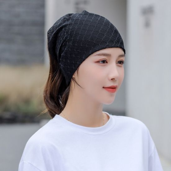 로즈앤 멀티스카프 비니 2p세트(블랙) 헤어두건