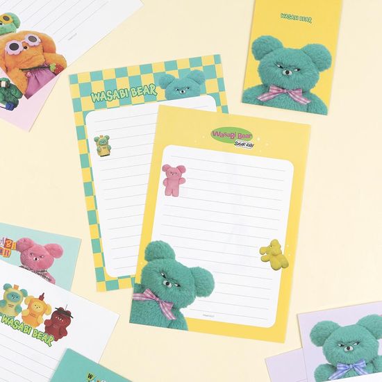 핑크풋 와사비베어편지지