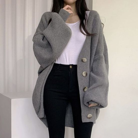 알레호 니트 골지 버튼 가디건 SH-500321(WFFQKVD)