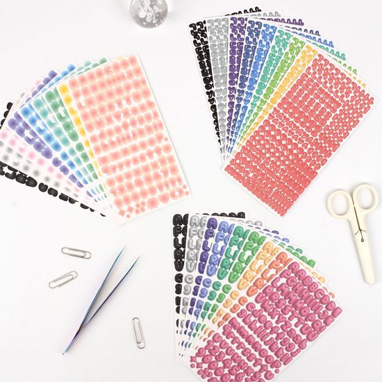 리코즈 이니셜 알파벳 한글 스티커팩 9매 다꾸 폴꾸