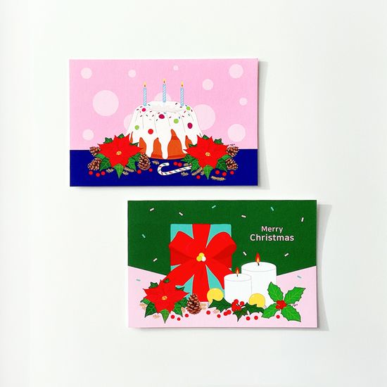 메리 크리스마스 + 해피 홀리데이 / 엽서