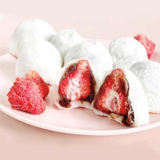 모찌모찌 동결건조 딸기 찹쌀떡  DIY 홈베이킹