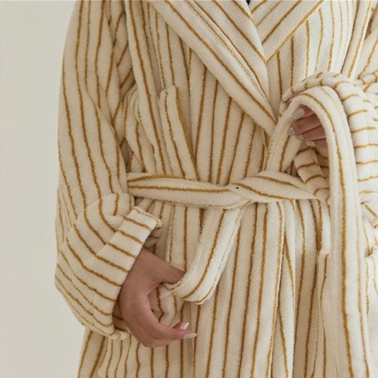 스트라이프 순면100% 모던 타올 가운