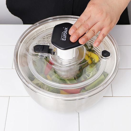 유로룩스 스텐 304 펌프형 야채 탈수기 1p