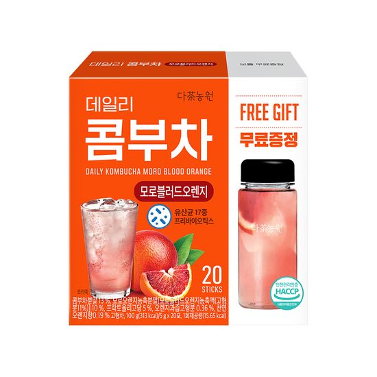 다농원 데일리 콤부차 블러드 오렌지 20T (보틀 포함)