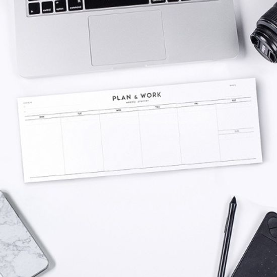 PLAN & WORK weekly planner